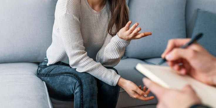 a girl in a grief therapy session