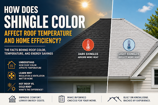 How Does Shingle Color Affect Roof Temperature and Efficiency