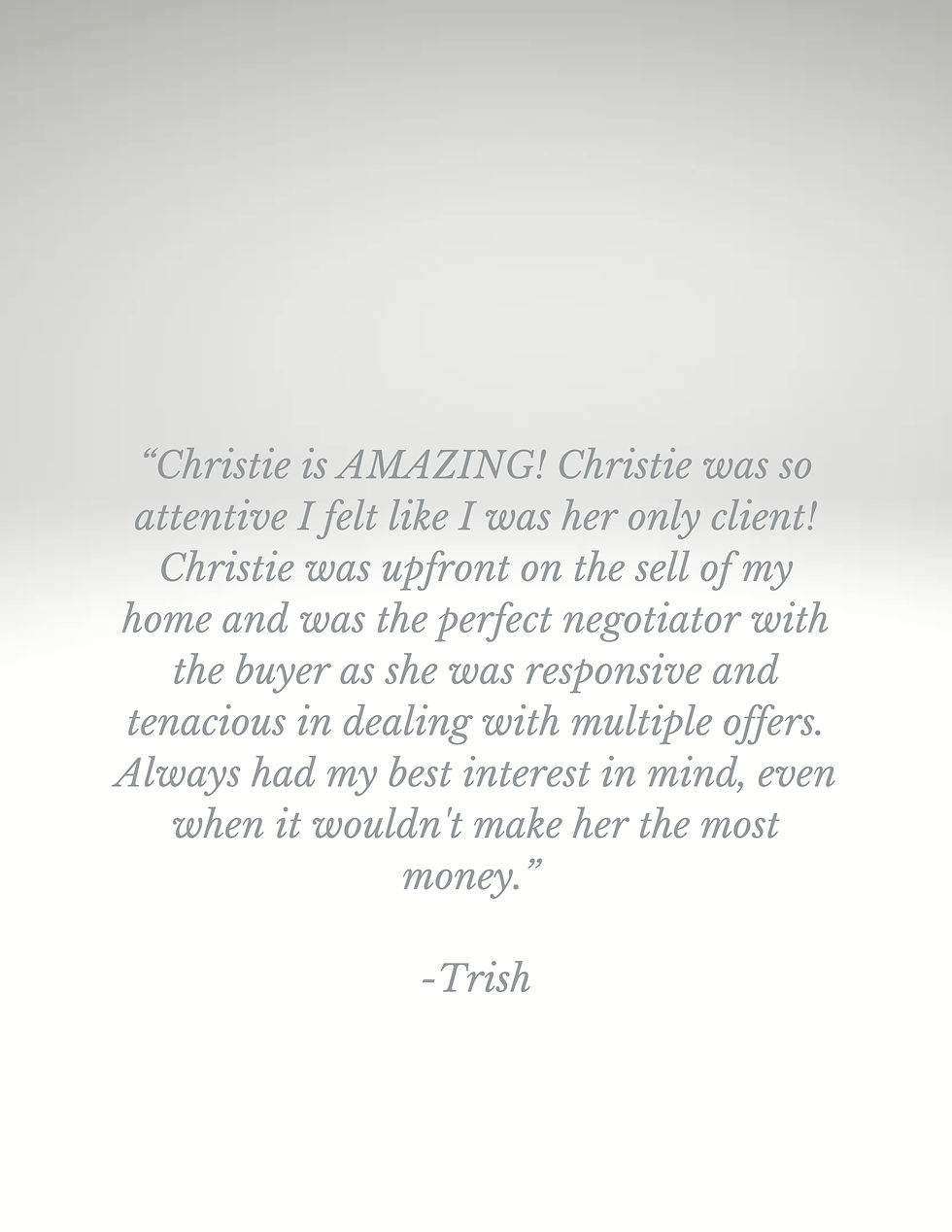 Christie far exceeded any expectations we had