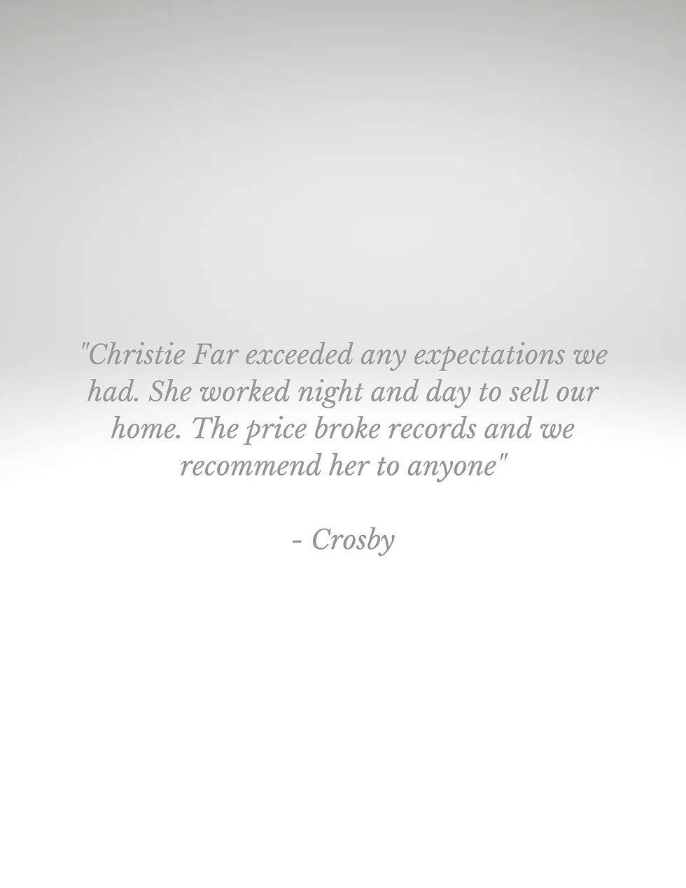 Christie far exceeded any expectations we had