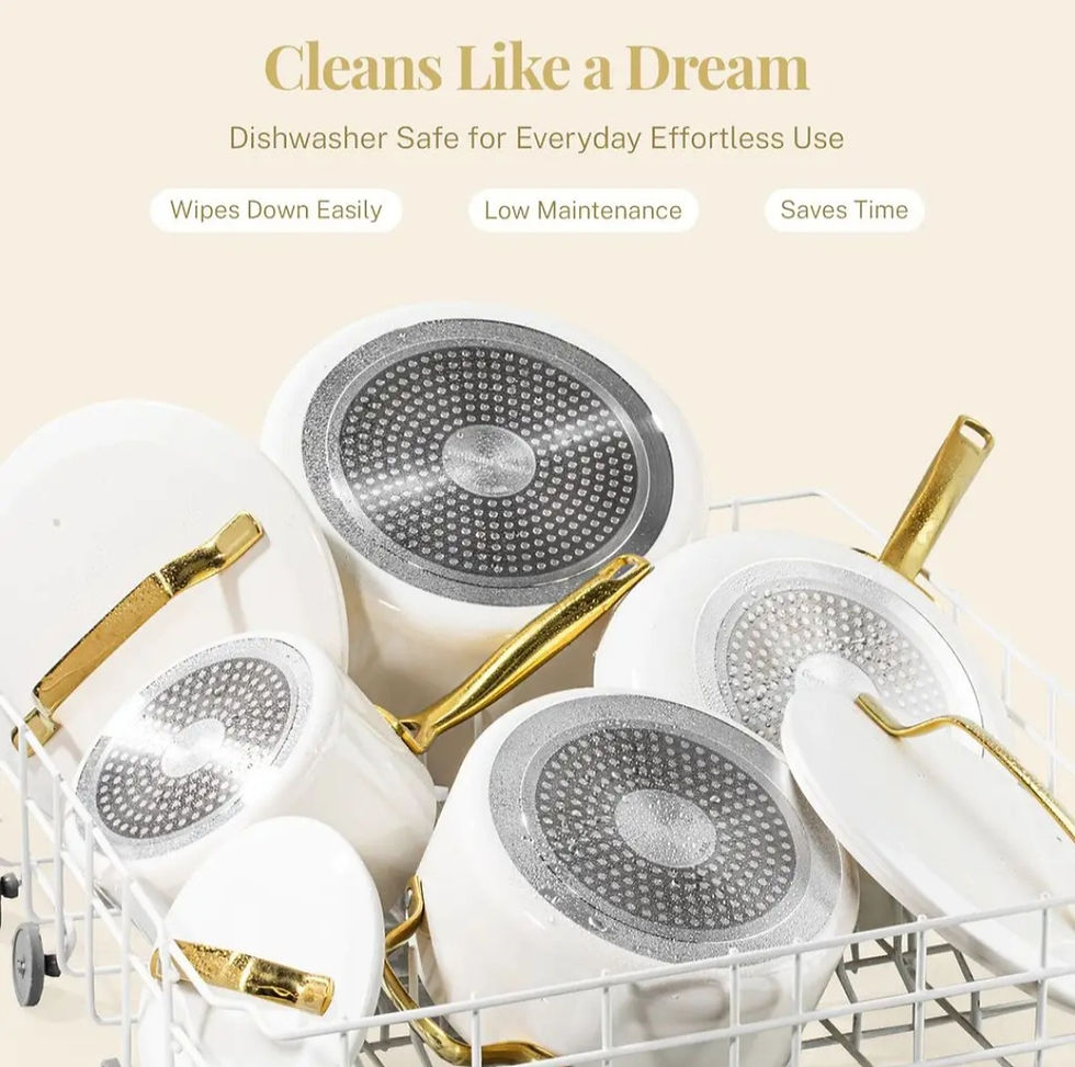 Miniaturbild: Batterie moderne 11 pièces crème/gold 