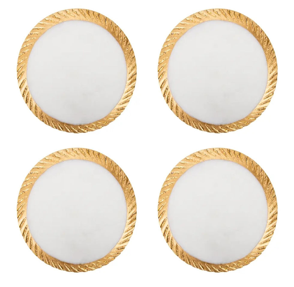 الصورة المصغرة: Ensemble de 4 sous-verres en marbre 