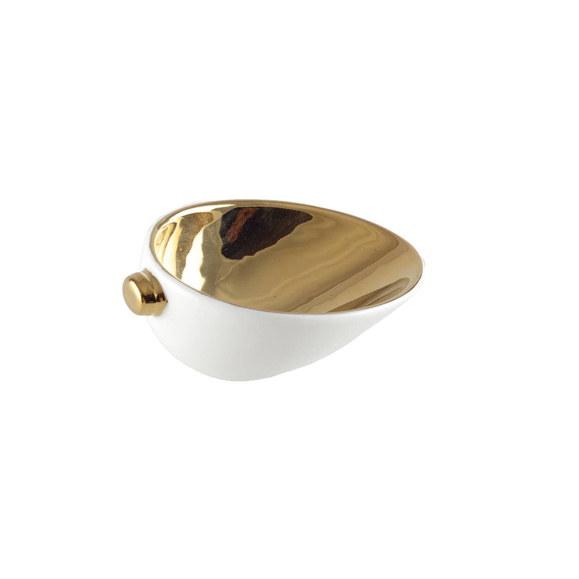 Coupelle blanche et dorée 