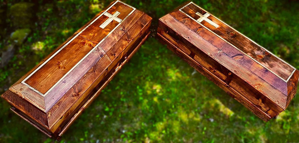 Thumbnail: Arched Top Pine Casket