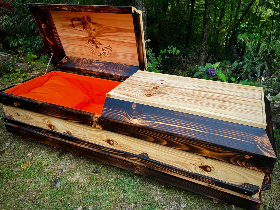 Thumbnail: Simple Flat Top Pine Casket