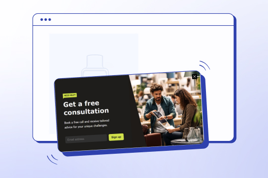 Exit Intent Pop up banner
