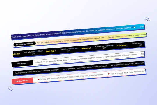 News Tickers banner