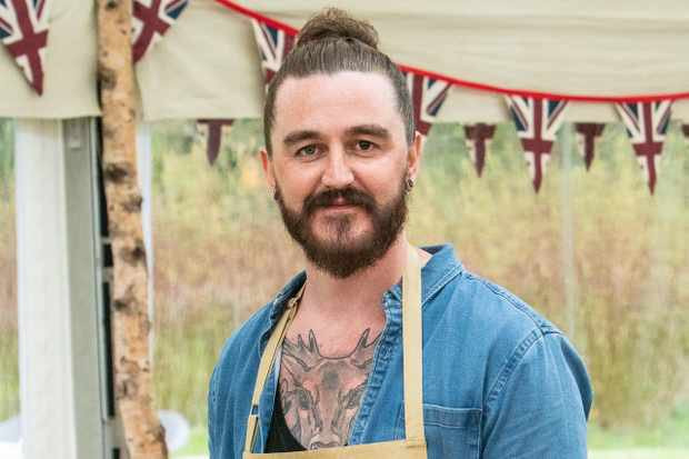 Bake Off contestant manbun