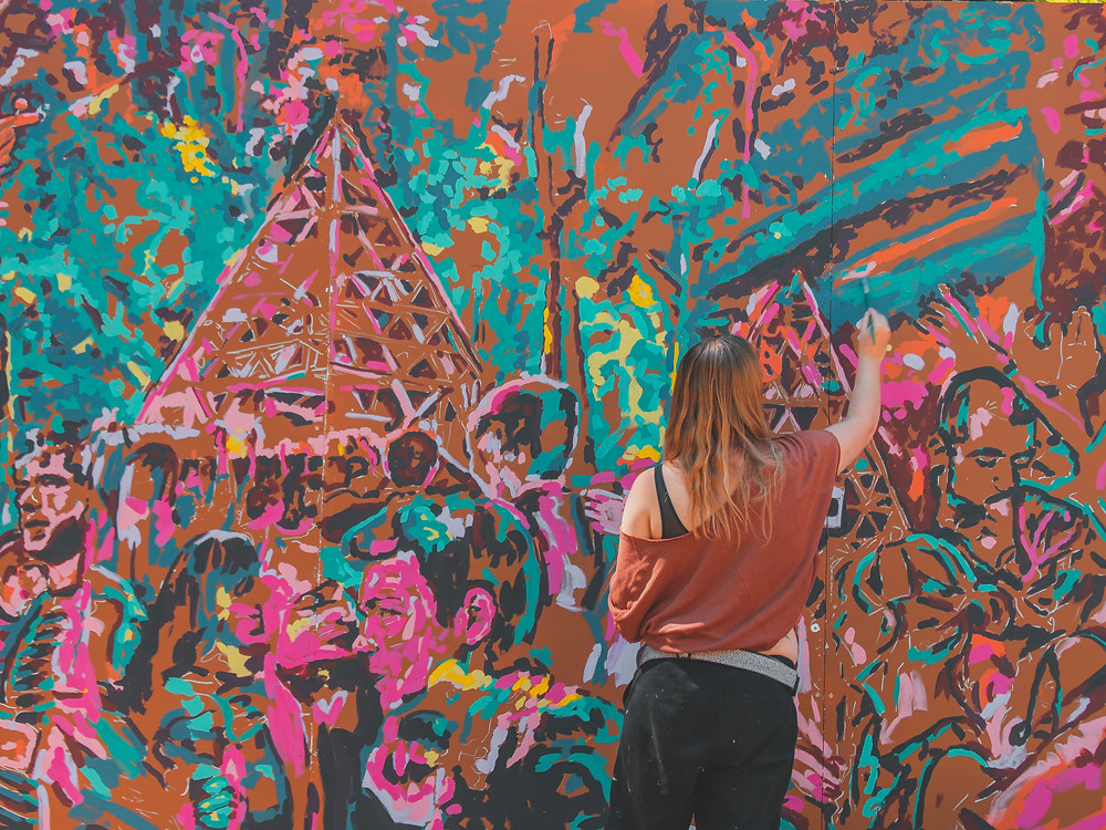 Artists began and finished entire creations through the course of the festival (Image: Nick Caro)