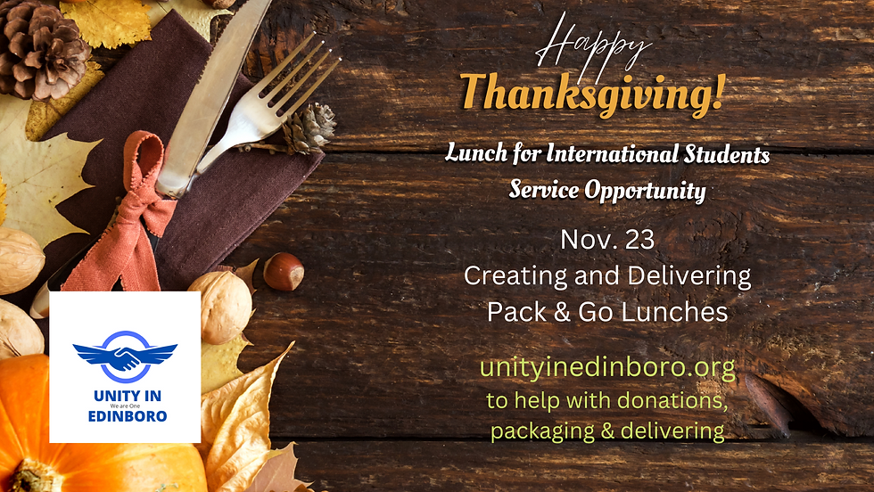 Thanksgiving Meal for International Students