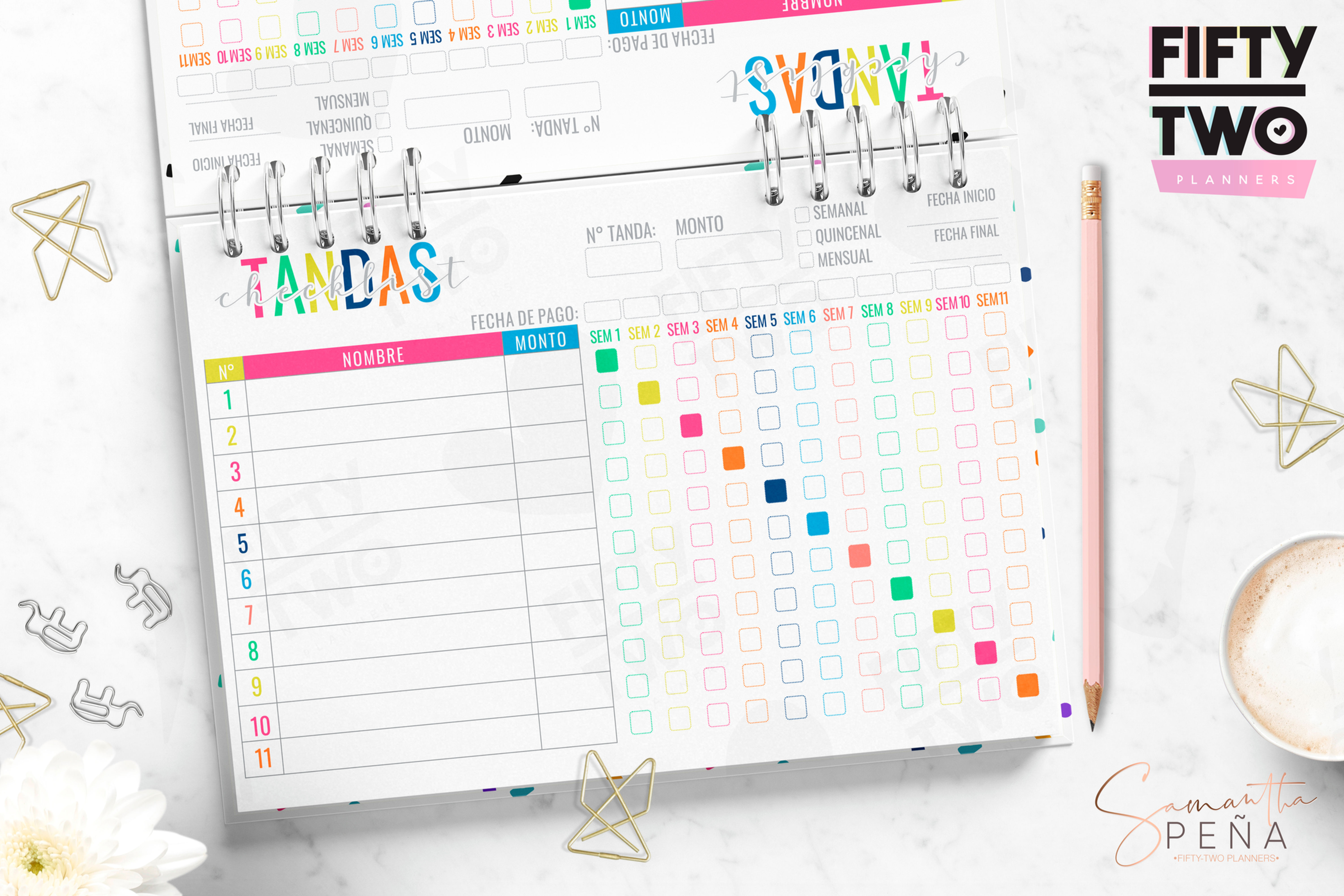 Organizador de Tandas Horizontal