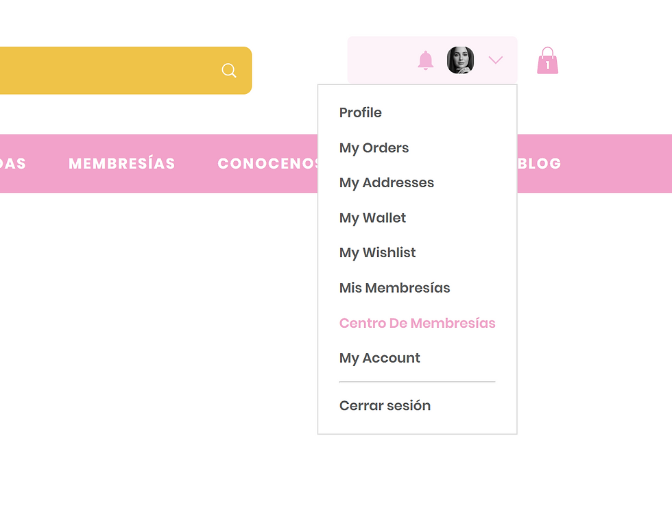 Entra a tu perfil seccion centro de membresías
