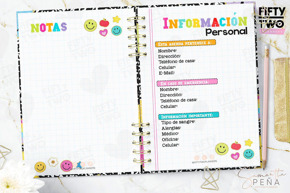 Miniatura: Libreta De Tareas Happy Compositions