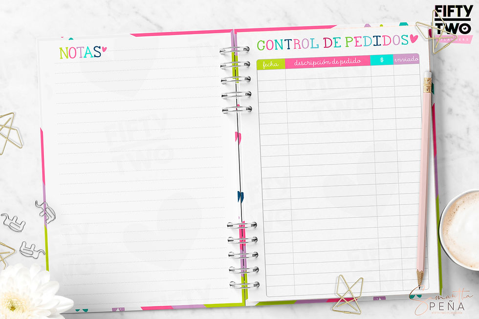 Miniatura: Libreta Pedidos – Diseño Rainbow Hearts