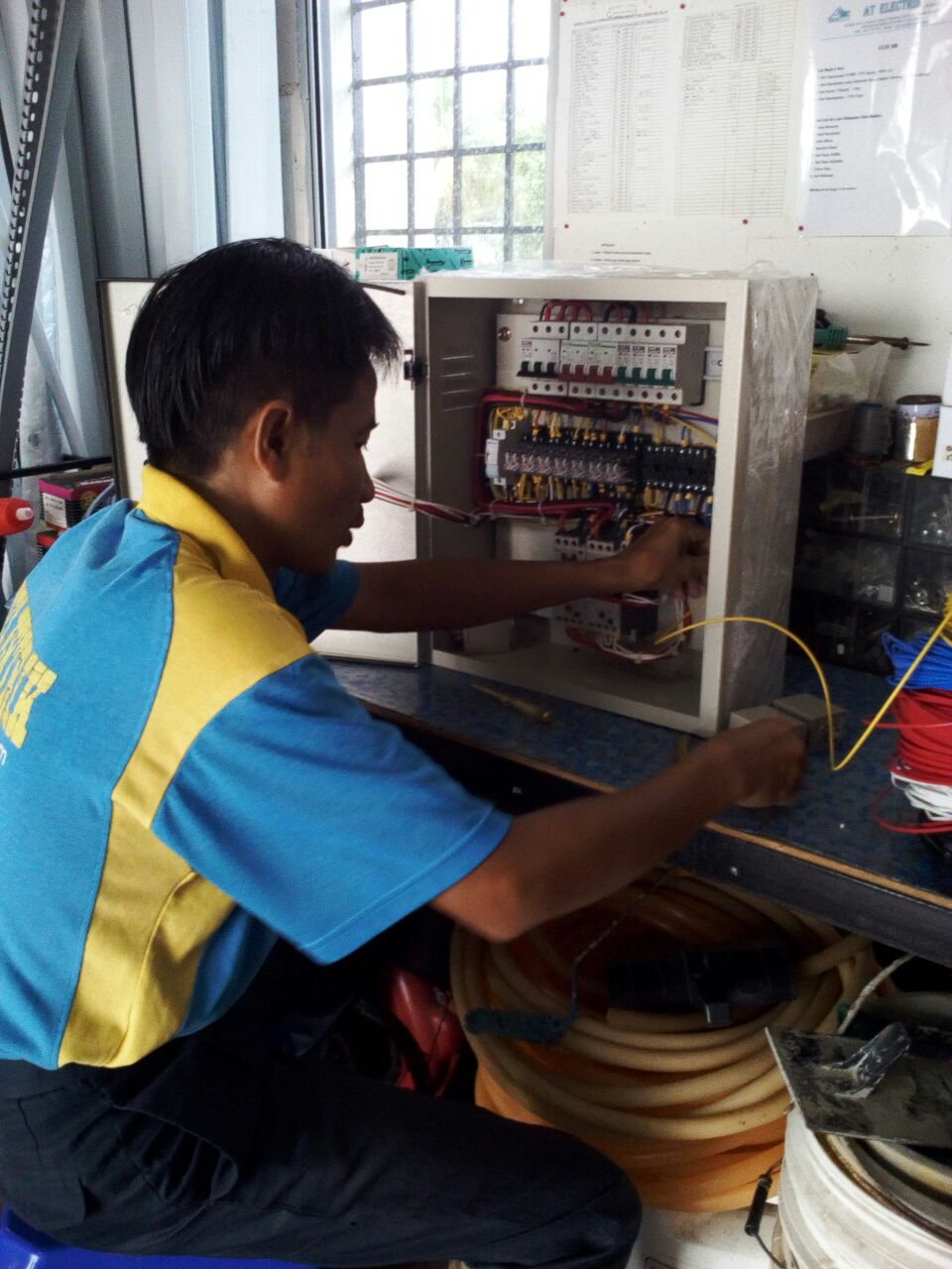 Maintenance and install water pump