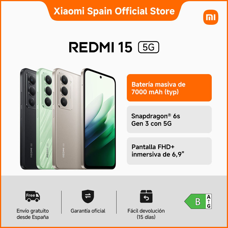 Official |   Redmi 15 5g Massive 7000 Mah (Typ) Snapdragon Battery ®   6S Gen 3