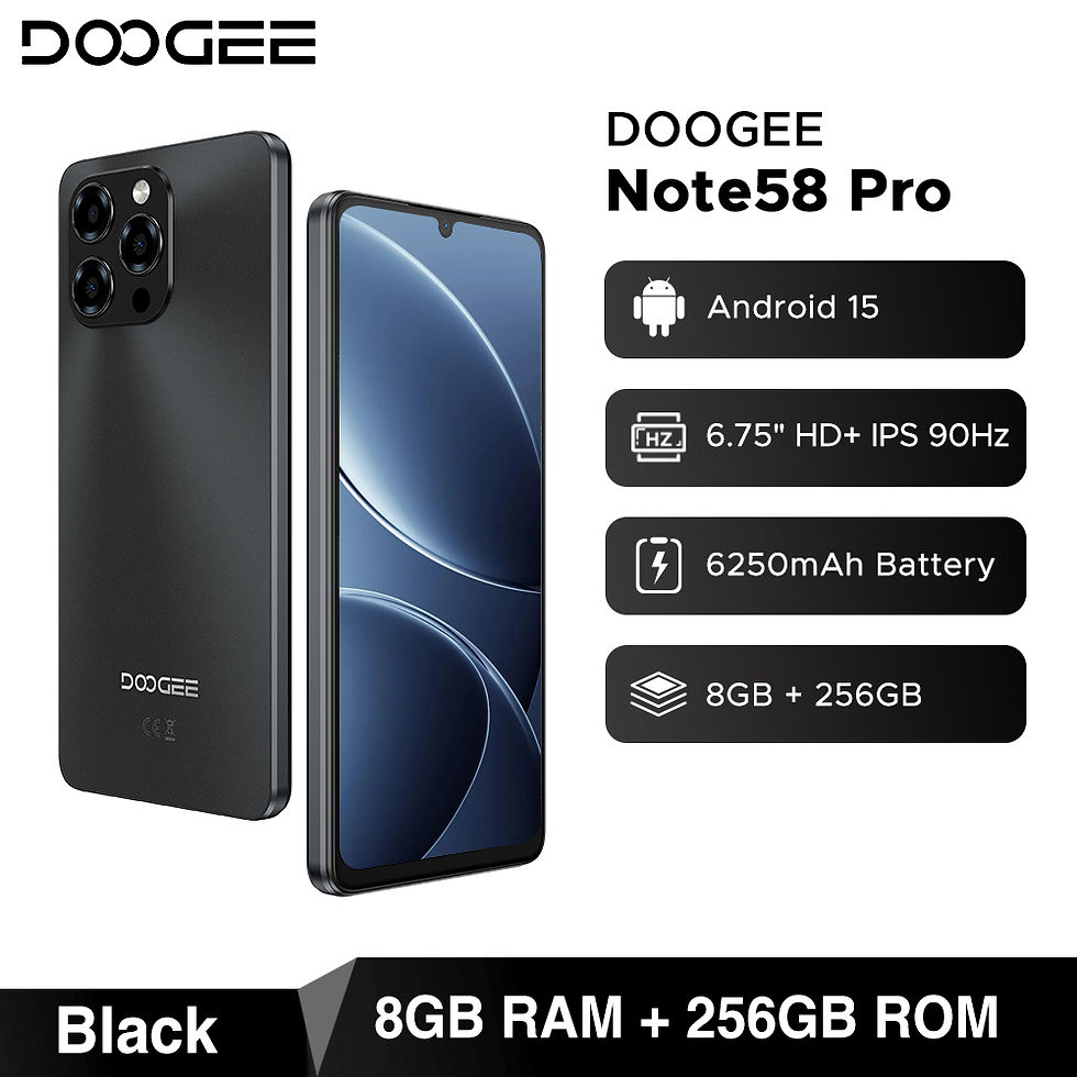Thumbnail: Global Version DOOGEE Note58 Pro Smartphone 6.75" HD+ Display 8GB RAM 256GB ROM 