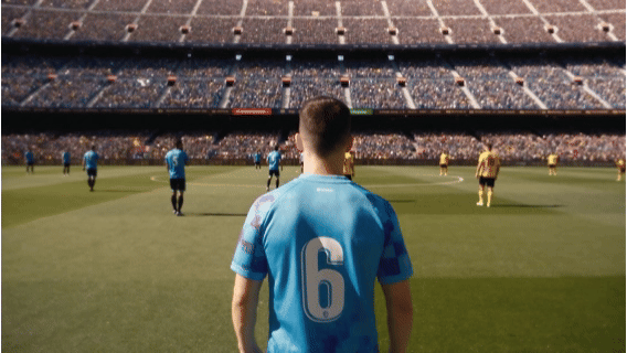 Participante vive experiência Cinema AI 4D da Record no Maximídia 2026, com efeitos sensoriais, vídeo personalizado e inteligência artificial desenvolvida pela Phygital Solutions.