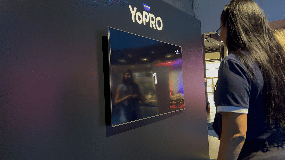 Engajamento do público em ativação interativa da Danone desenvolvida pela Phygital Solutions