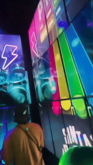 Ativação Beat Hero da Philco no Rock in Rio 2026 com timbaus iluminados e sensores, desenvolvida pela Phygital Solutions junto à Agência Atenas.