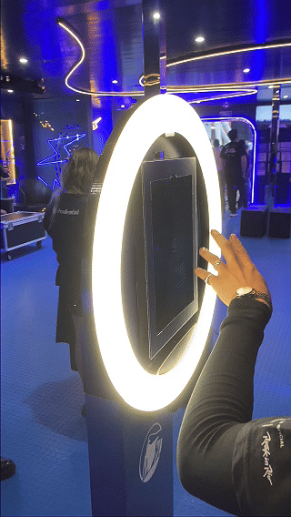Ativação da Prudential no Rock in Rio 2026 com Capture Booth, IA, impressão de fotos e Social Wall desenvolvida pela Phygital Solutions para a TV1.