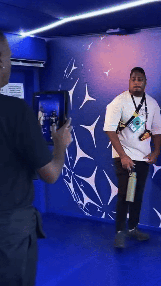 Ativações da Phygital Solutions no Rock in Rio 2026 com Beat Hero, Capture Booth, reconhecimento facial, Social Wall, Roaming Booth e impressão personalizada.