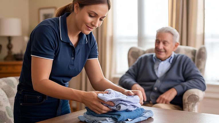 Nursecure home carer providing personal care support in a Dublin home