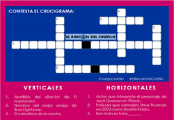 #Crucigrama #JuegoCinéfilo