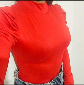 Body cuello tortuga manga larga Naranja.