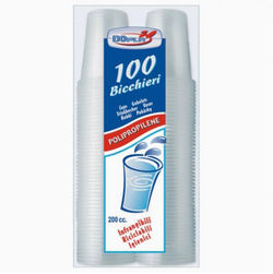 Bicchieri bianchi conf 100 pz