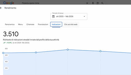 caso studio posizionamento locale a Roma visite in negozio