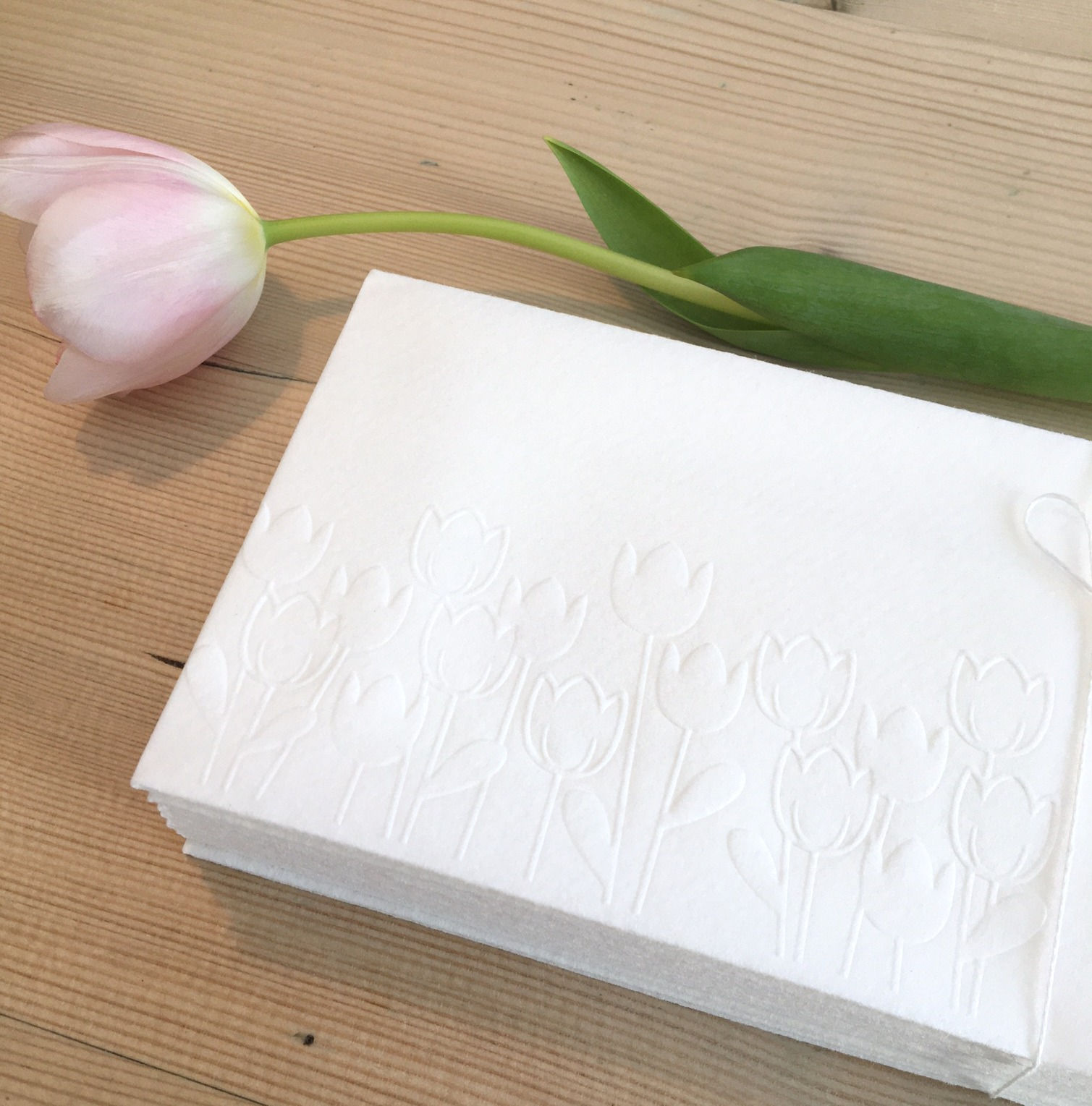 Tulips Embossed Scented Hand Towel