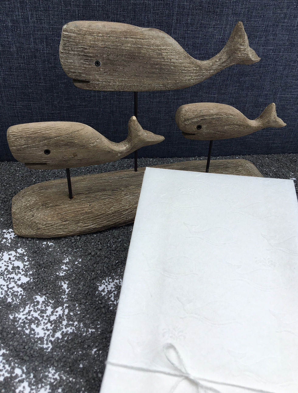 Thumbnail: Whales Embossed Scented Hand Towels