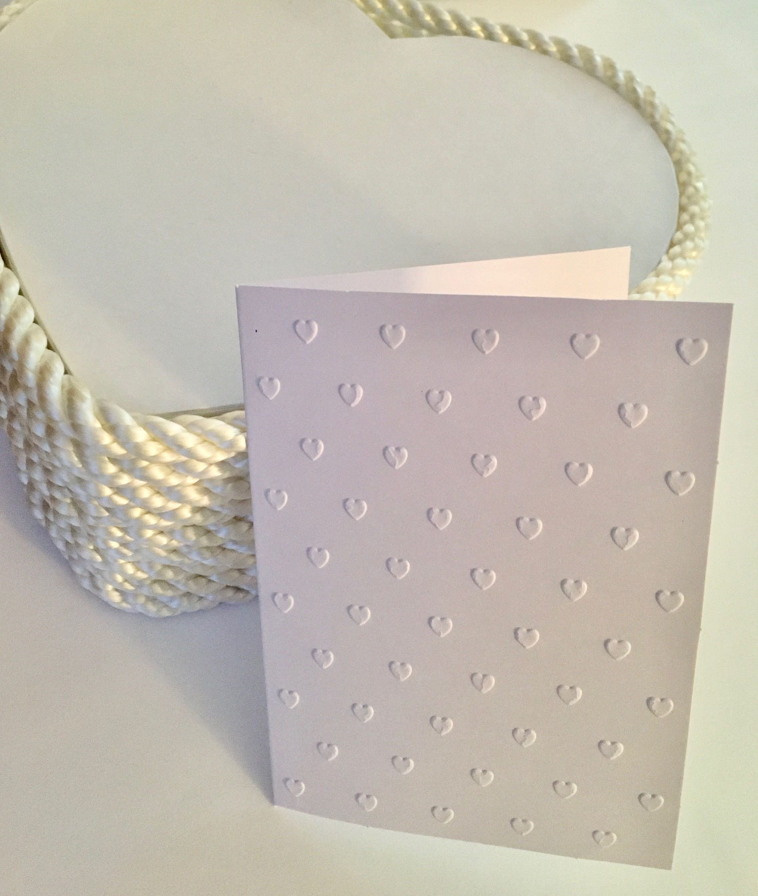Mini Hearts Embossed Note Cards