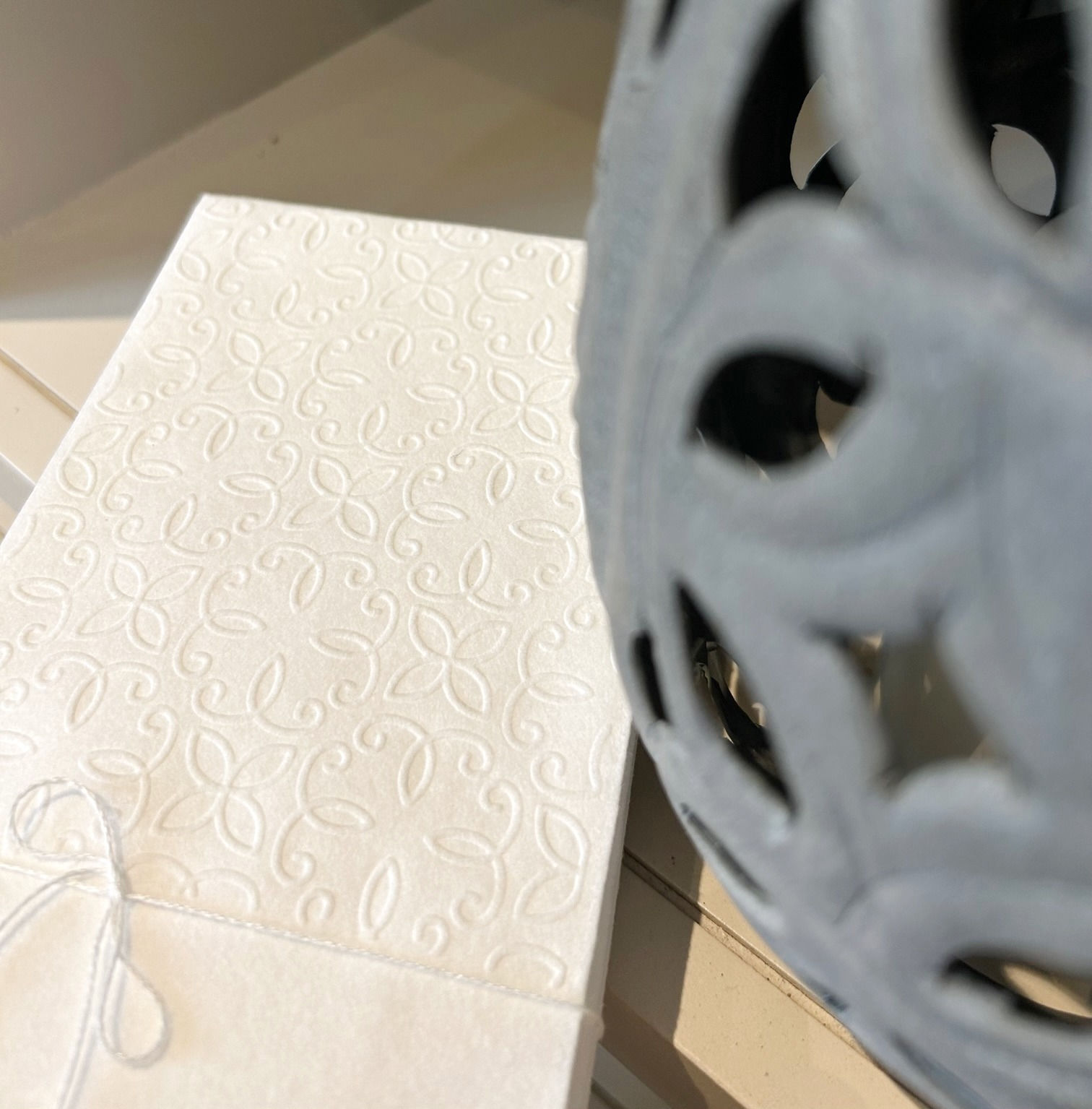 Floral Radius Embossed Scented Hand Towels