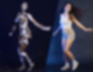 3D avatar next to dancing person