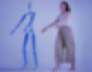 Mocap skeleton next to person