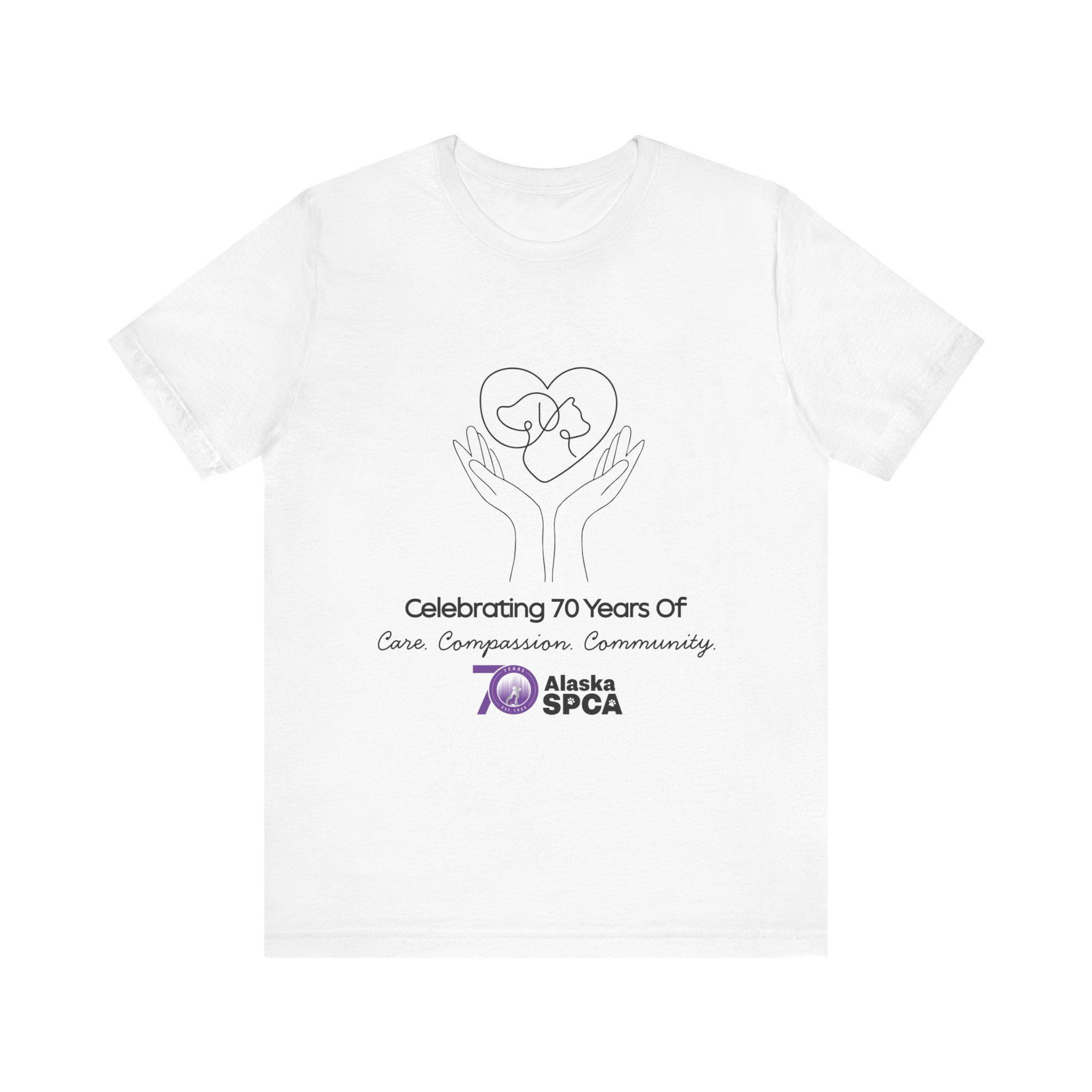 Alaska SPCA Anniversary Tee: Heart in Hands