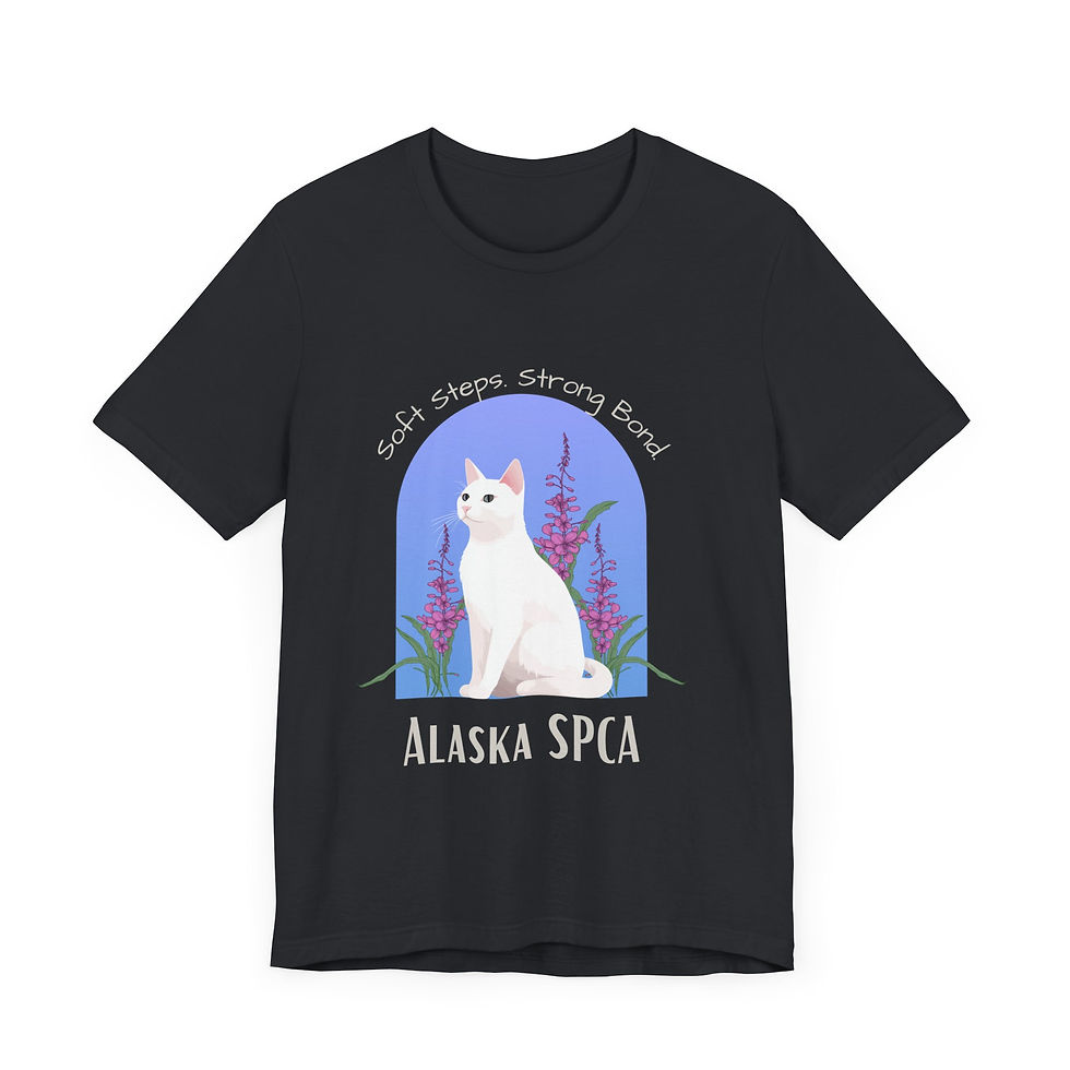 Thumbnail: Alaska SPCA Cat Tee:  Soft Steps Strong Bond