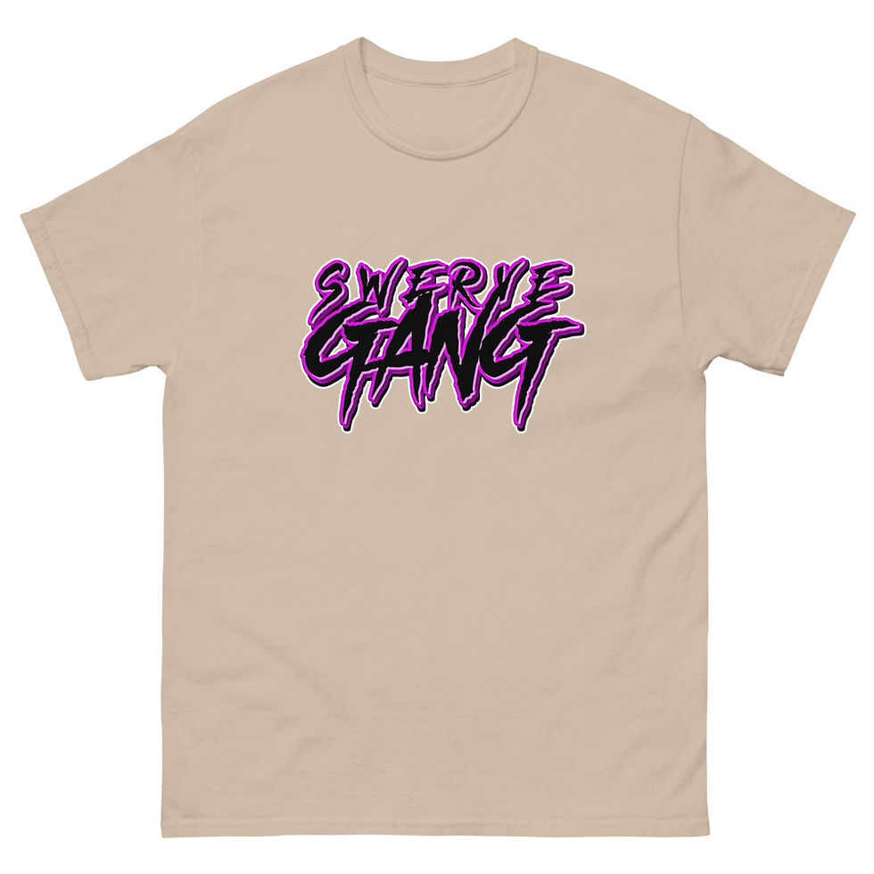Miniatura: SwerveGang Purp Men's heavyweight tee 
