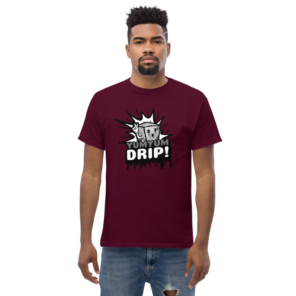 YUM YUM DRIP B&W heavyweight tee 