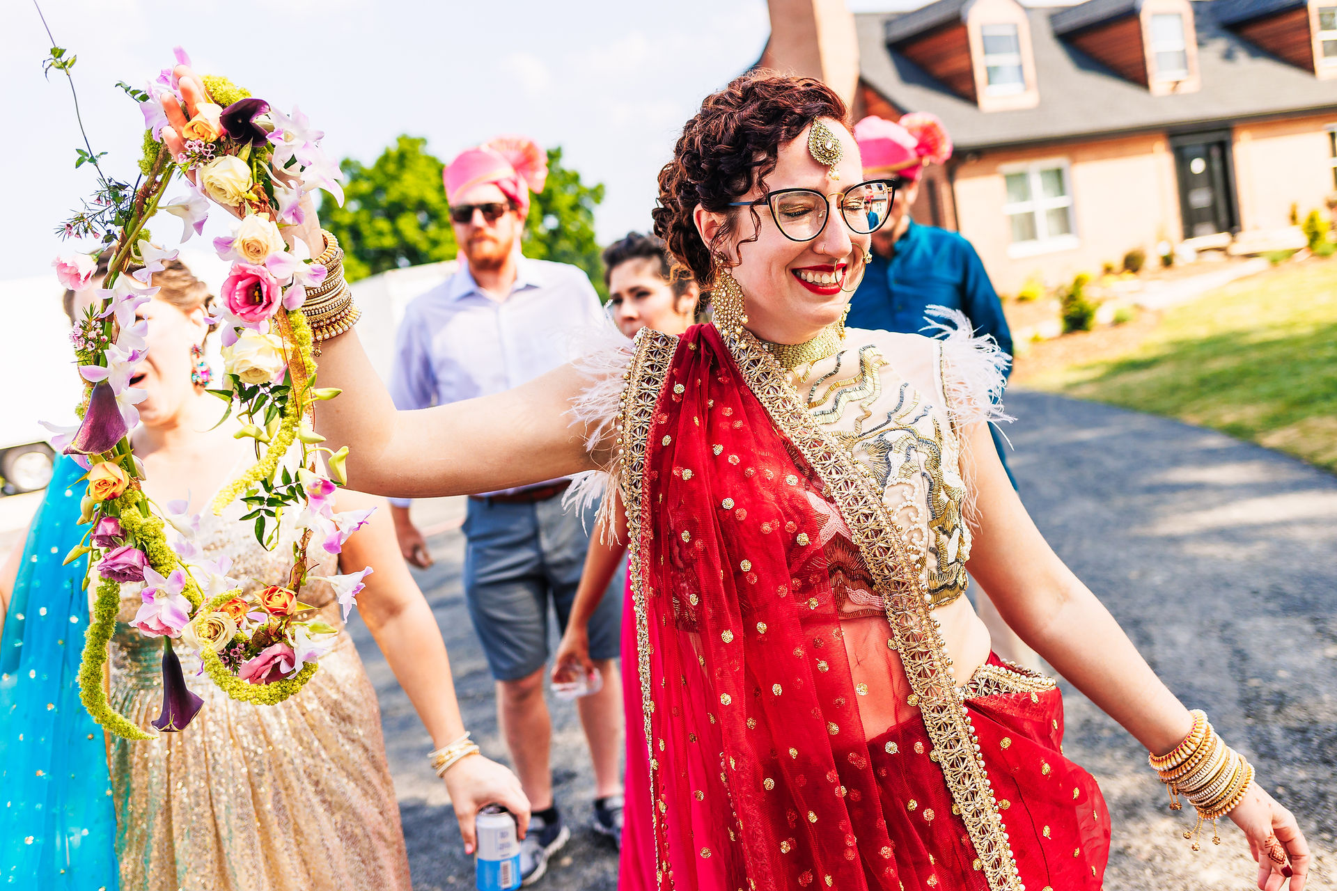 bride joining baraat