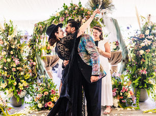 Bride and Groom in Black
