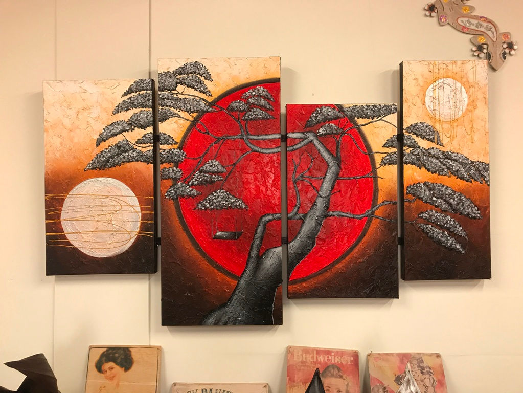 Quadro Componibile Bonsai Rising Sun