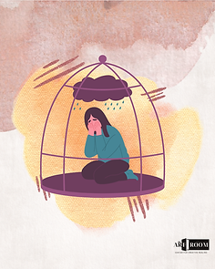 person in cage