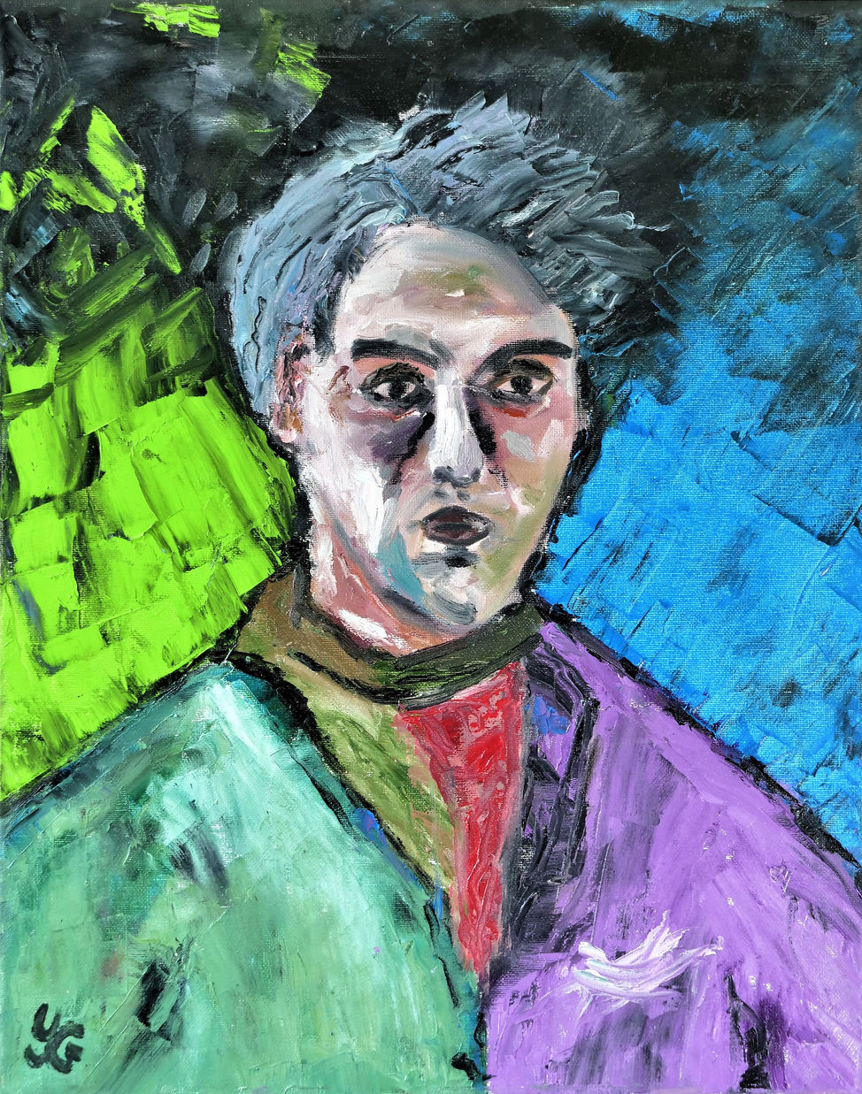 La vareuse,
Huile sur toile, 40 x 50 cm