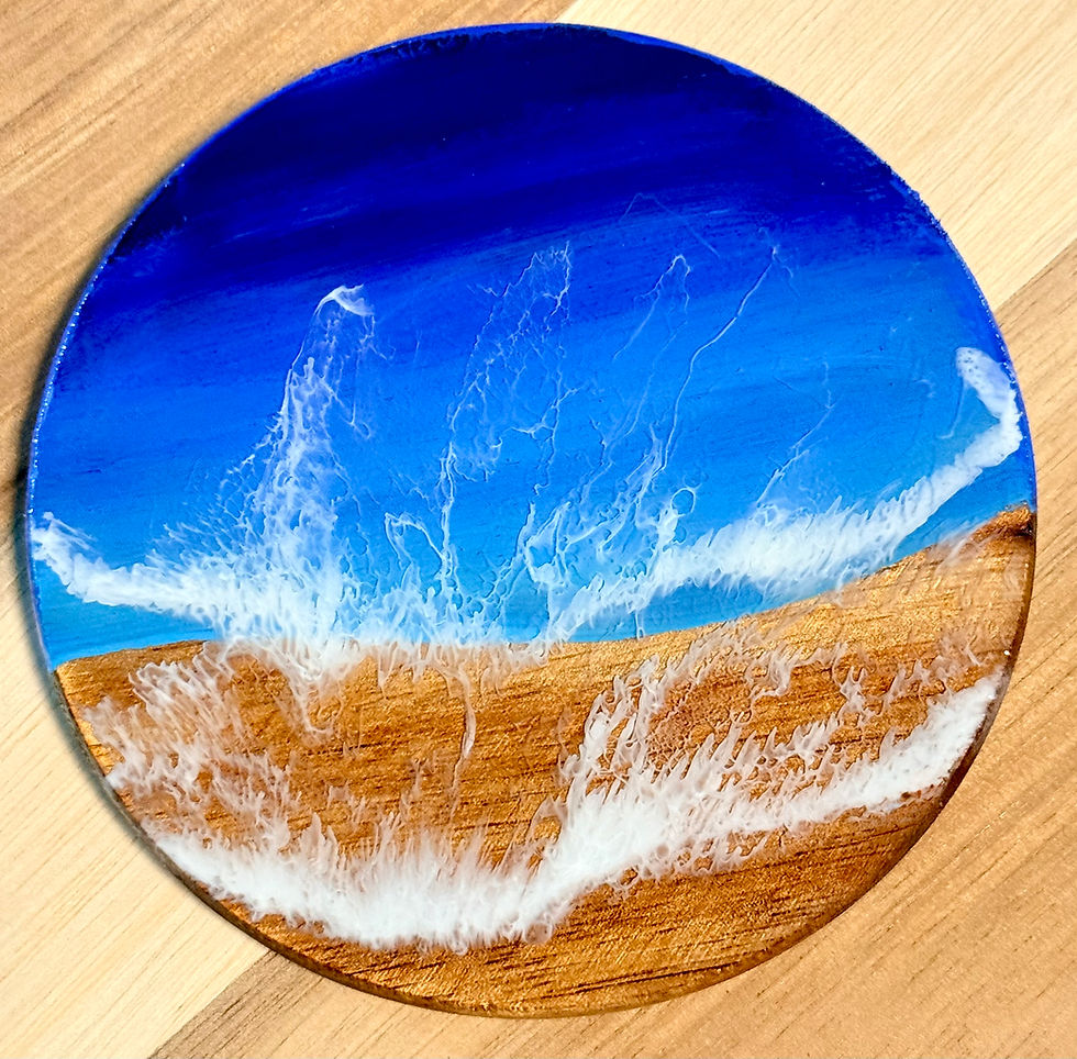 Thumbnail: Ocean Resin Round Coasters – Set of 4
