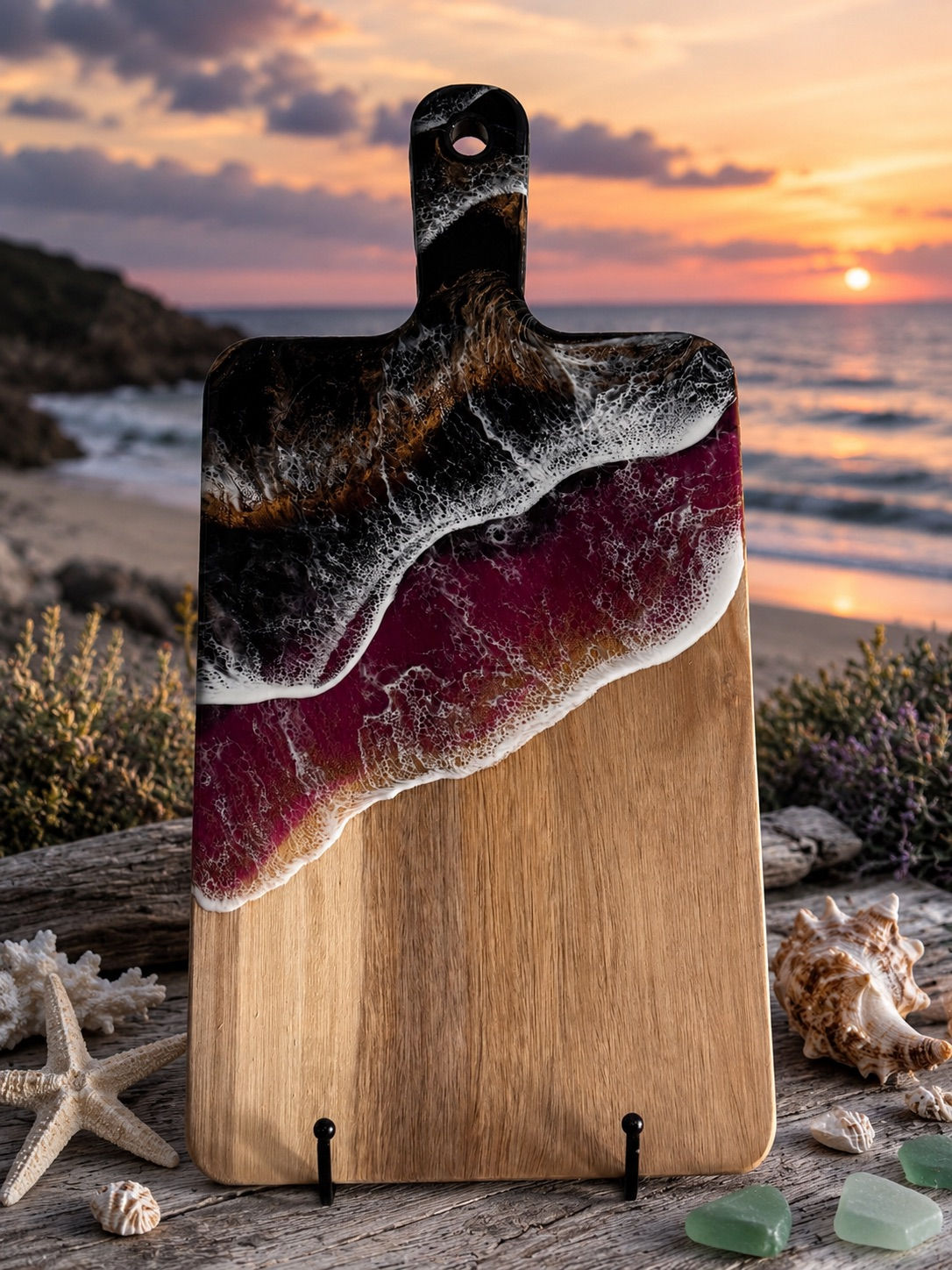 Midnight Tides Acacia Charcuterie Board