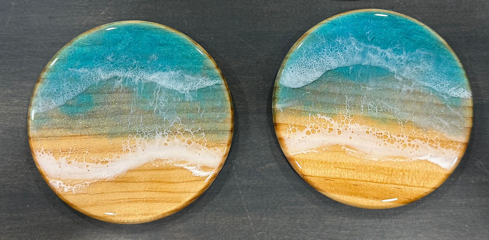 Thumbnail: Ocean Resin Round Coasters – Set of 4