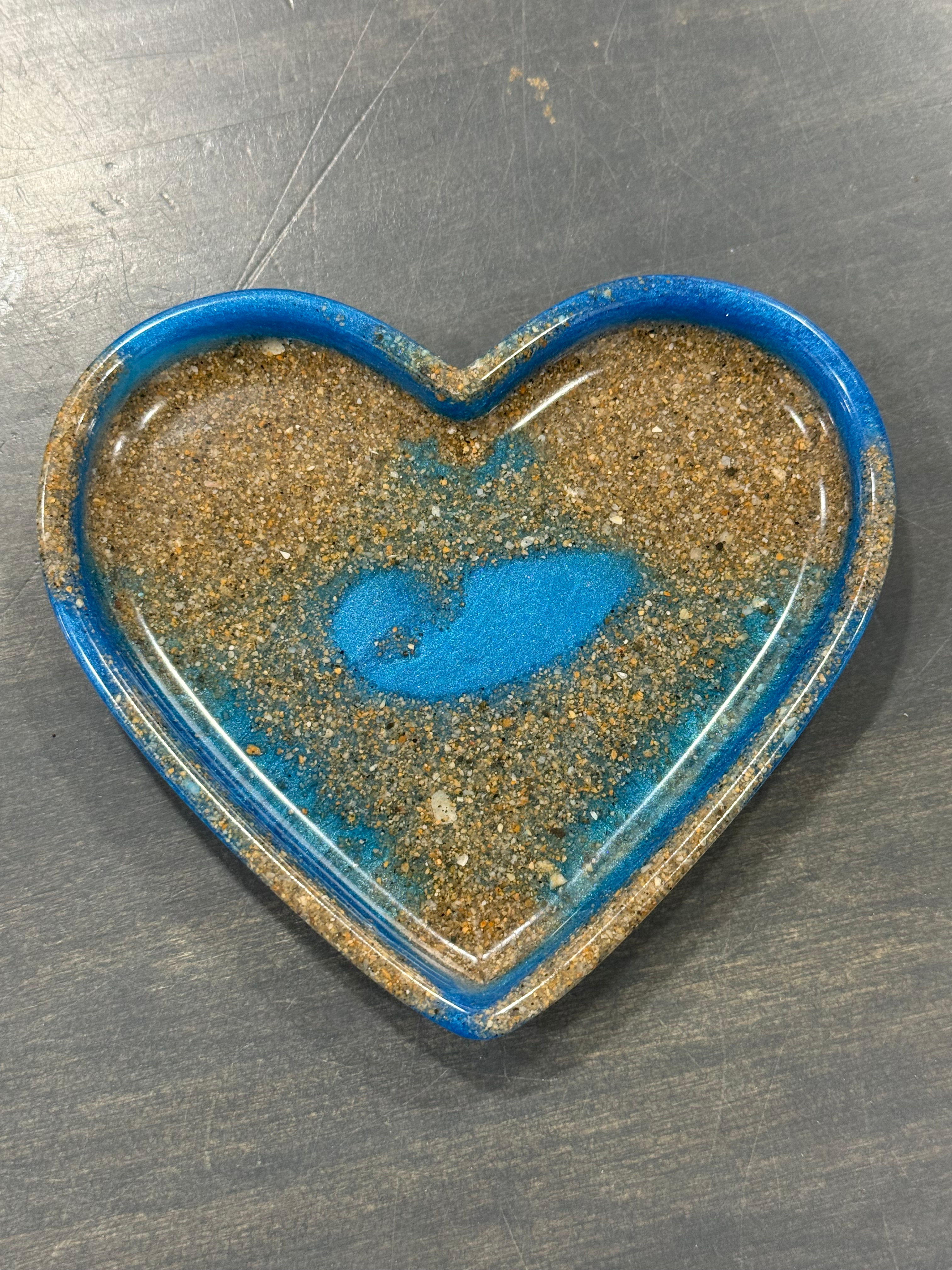 Heart Ocean Resin Trinket Dish